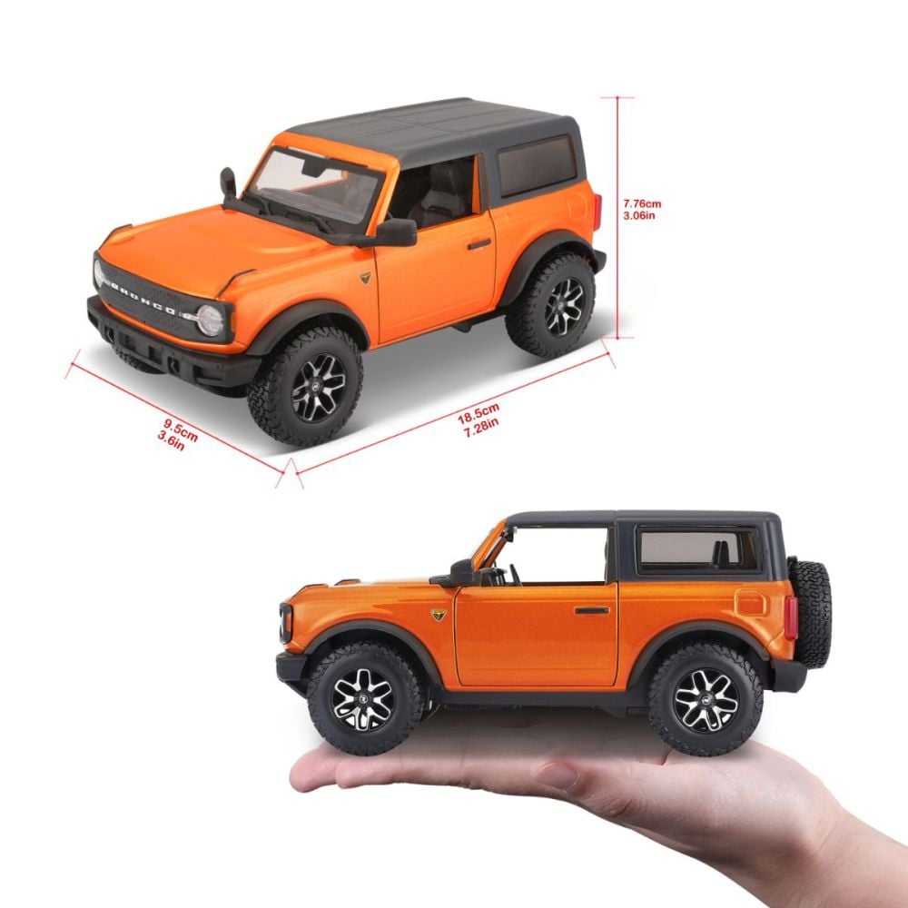 Masinuta Maisto, Ford Bronco Badlands, 1:24, Portocaliu