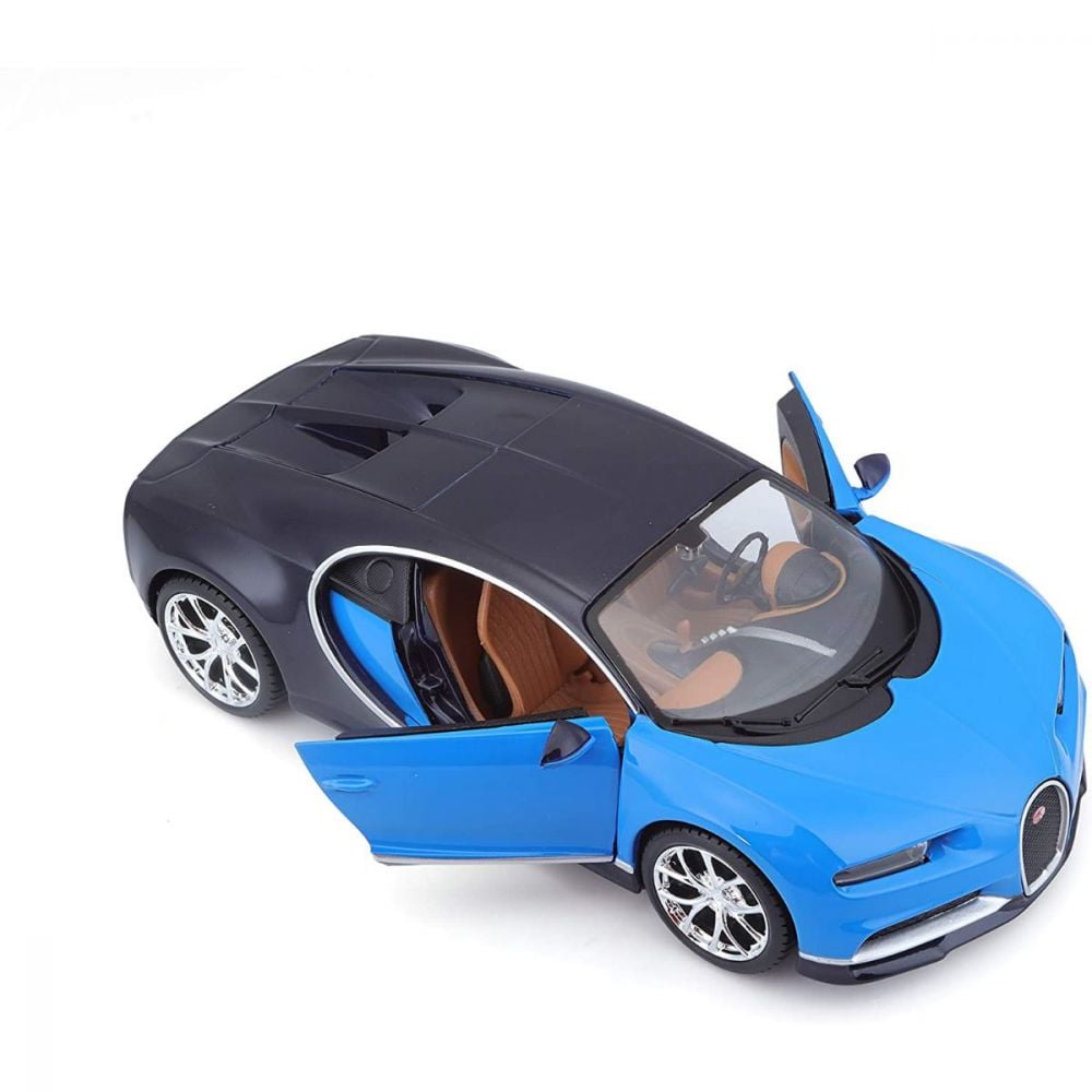 Masinuta Maisto Kit Asamblare Model Bugatti Chiron, 1:24, Albastru