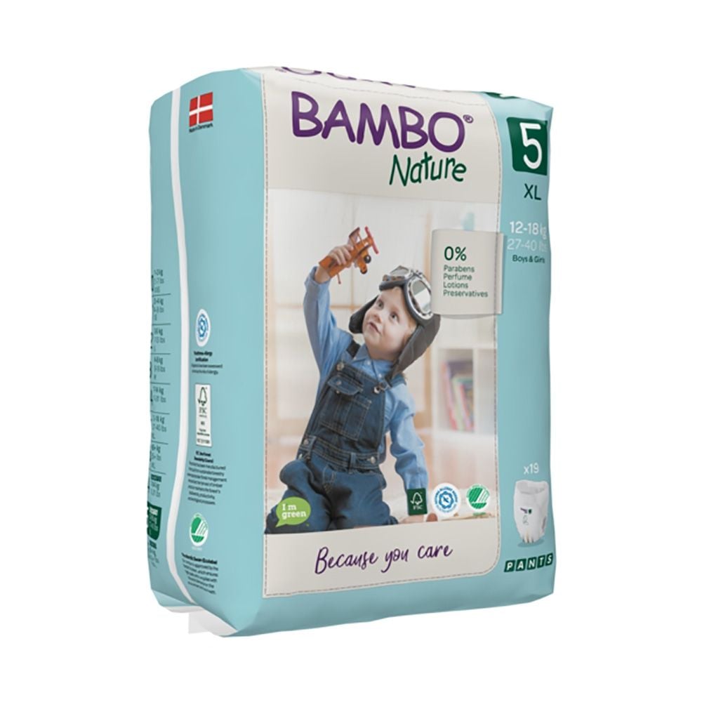 Scutece Bambo Nature Eco Friendly Pants, Nr 5, 12 - 18 Kg, 19 buc