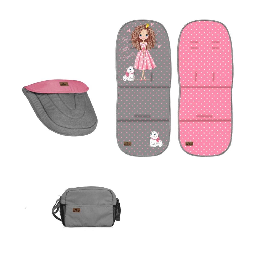 Carucior Lorelli Sistem 2 in 1 Rose and Grey Princess