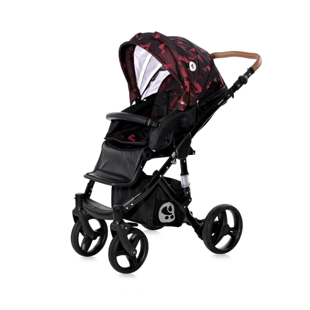 Set Carucior Lorelli Rimini, cos landou separat  inclus, Ruby Red Black