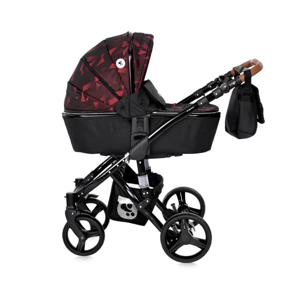 Set Carucior Lorelli Rimini, cos landou separat  inclus, Ruby Red Black