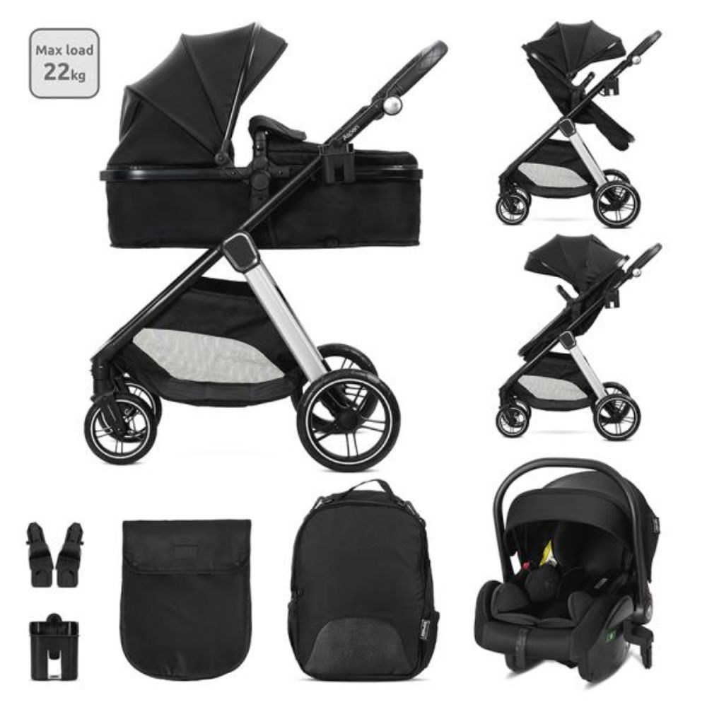 Carucior set 3 in 1, Lorelli Aspen, pana la 22 kg, Black