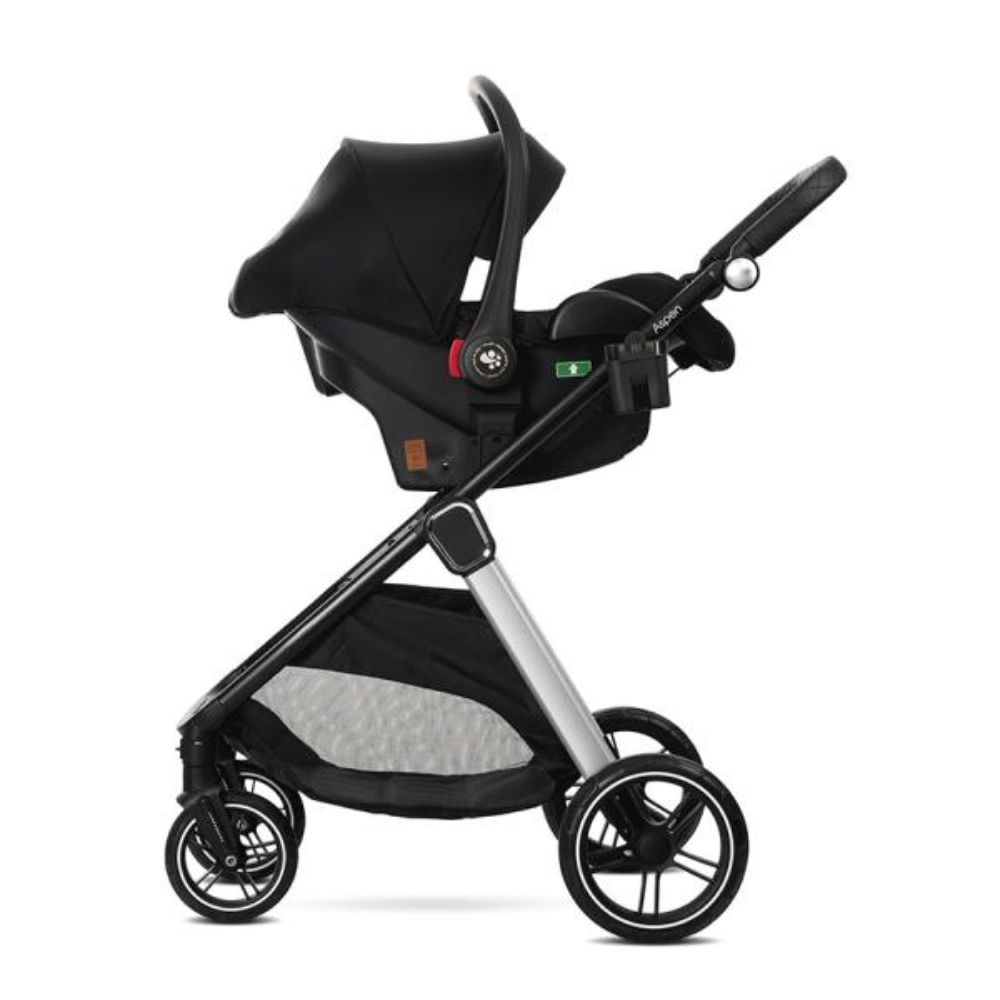 Carucior set 3 in 1, Lorelli Aspen, pana la 22 kg, Black