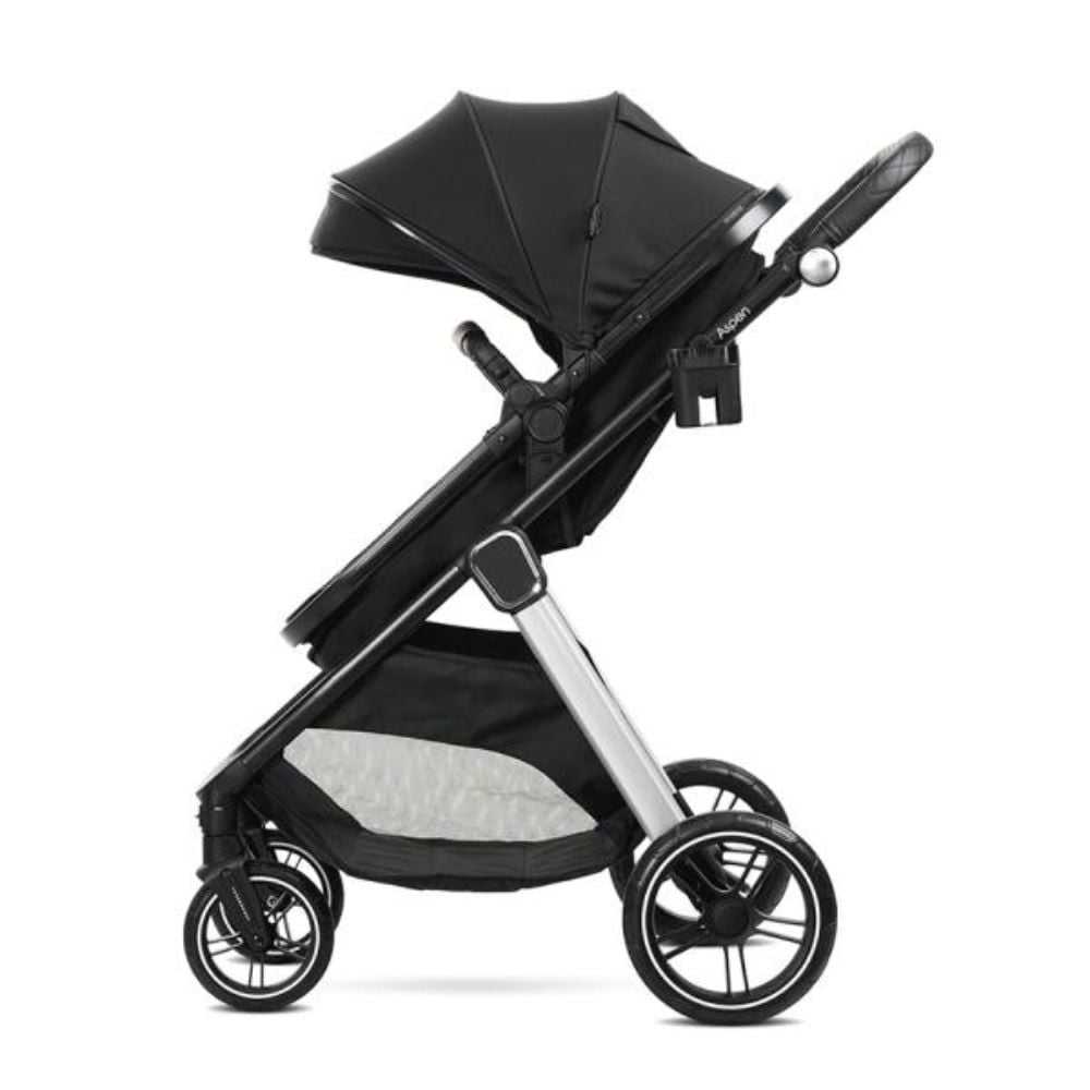 Carucior set 3 in 1, Lorelli Aspen, pana la 22 kg, Black