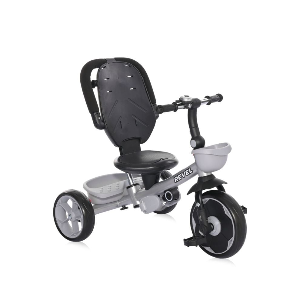 Tricicleta pentru copii cu sezut rotativ la 360 grade, Lorelli Revel, 1-5 ani, Grey