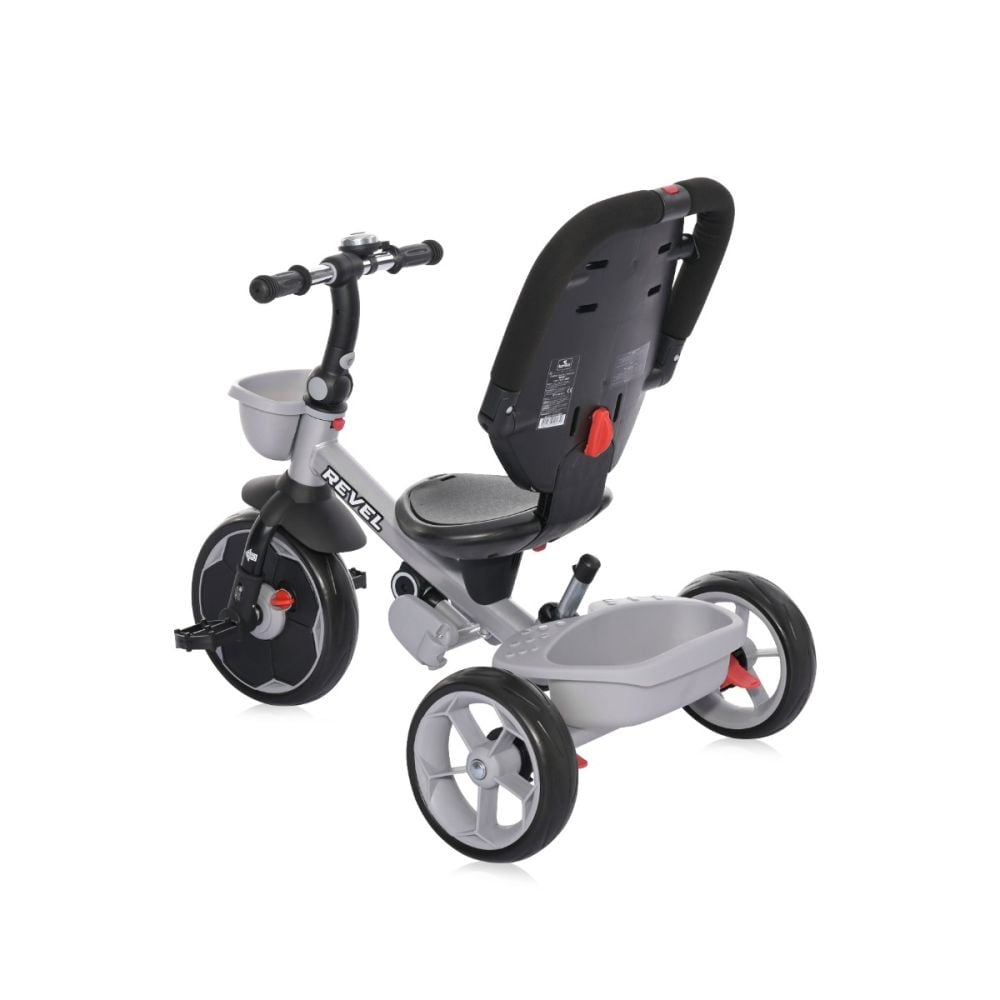 Tricicleta pentru copii cu sezut rotativ la 360 grade, Lorelli Revel, 1-5 ani, Grey