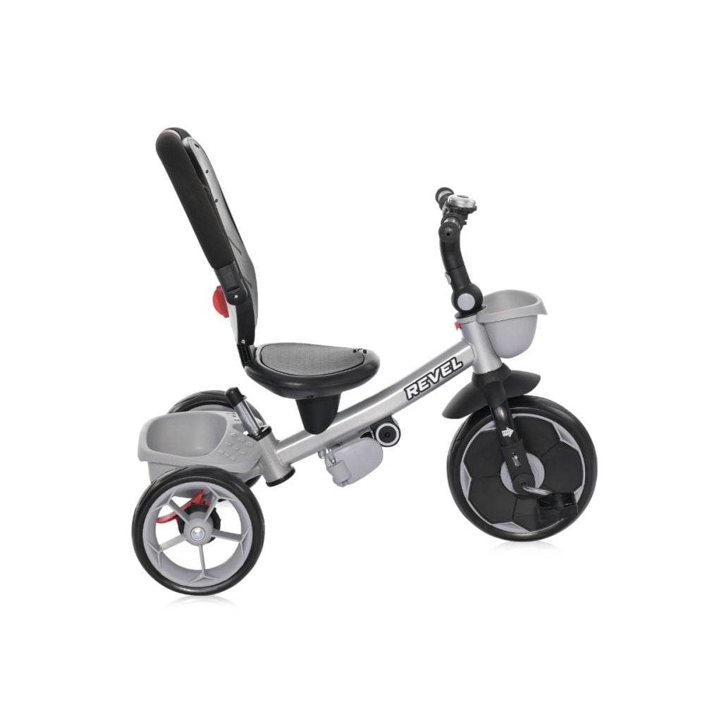 Tricicleta pentru copii cu sezut rotativ la 360 grade, Lorelli Revel, 1-5 ani, Grey
