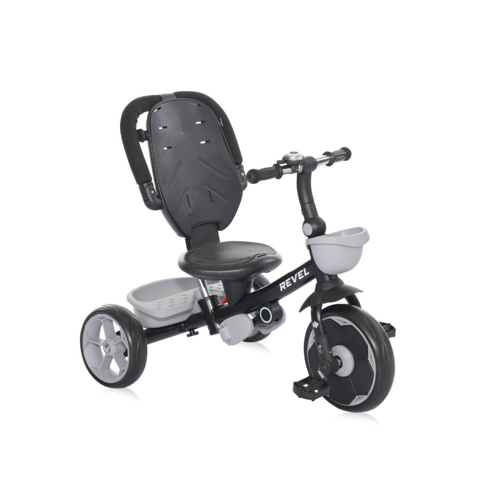 Tricicleta pentru copii cu sezut rotativ la 360 grade, Lorelli Revel, 1-5 ani, Black Cosmos