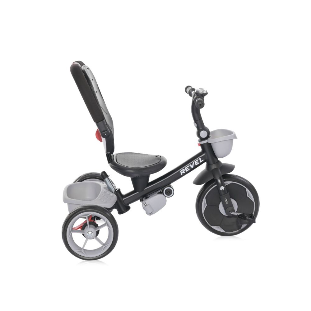 Tricicleta pentru copii cu sezut rotativ la 360 grade, Lorelli Revel, 1-5 ani, Black Cosmos