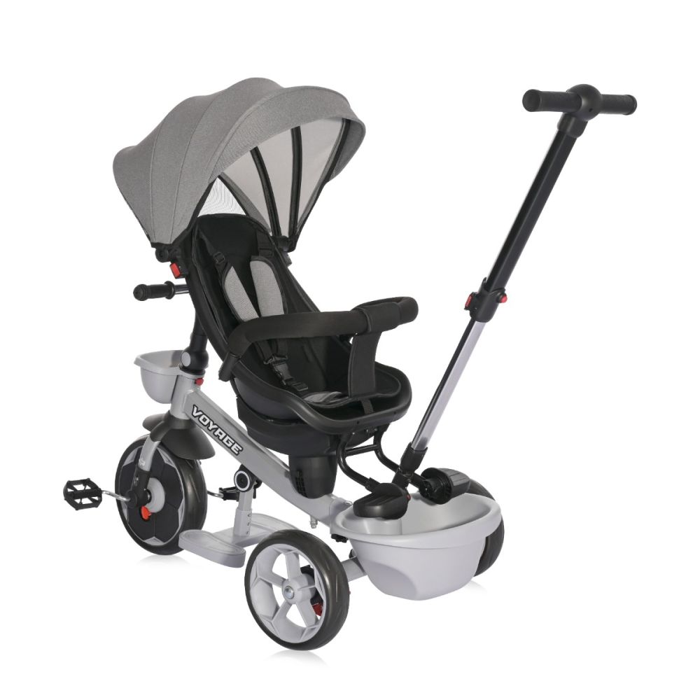 Tricicleta pentru copii cu sezut reversibil, Lorelli Voyage, 1-5 ani, Grey