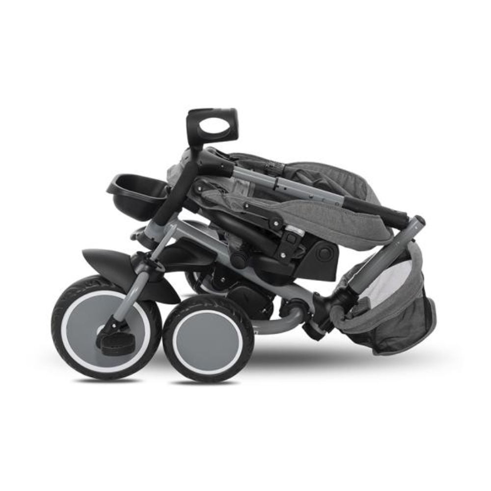 Tricicleta multifunctionala, pliabila, Lorelli Freccia, sezut rotativ 360 grade, Grey and Black