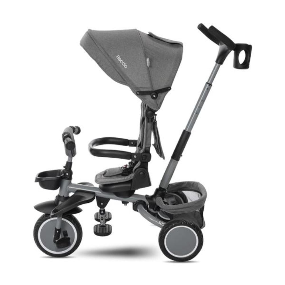 Tricicleta multifunctionala, pliabila, Lorelli Freccia, sezut rotativ 360 grade, Grey and Black