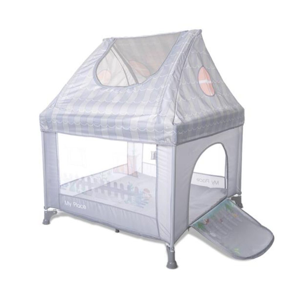 Tarc de joaca tip casuta, Lorelli My Place, 100 x 100 x 125 cm, Grey