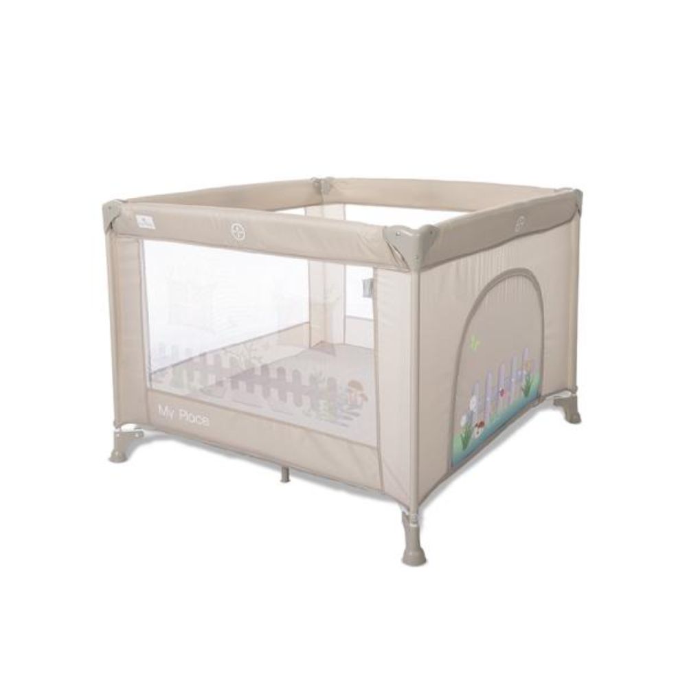 Tarc de joaca tip casuta, Lorelli My Place, 100 x 100 x 125 cm, Beige