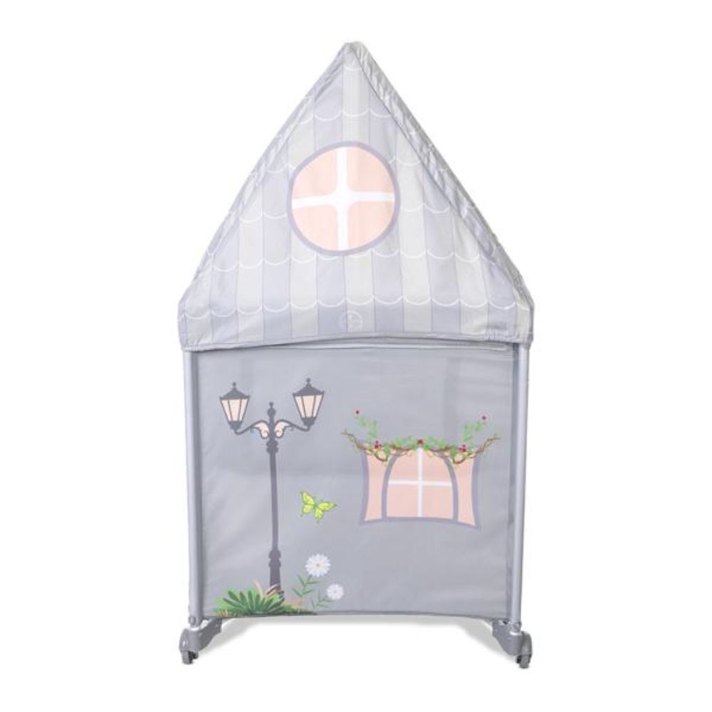 Patut pliabil, Lorelli Sweet Home, 2 nivele, acoperis detasabil cu plasa de insecte, Grey