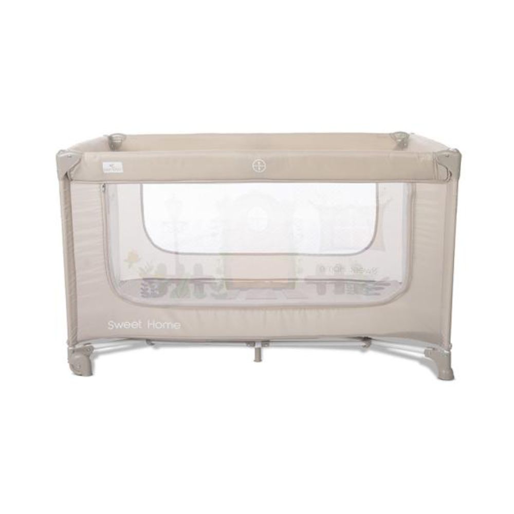 Patut pliabil, Lorelli Sweet Home, 2 nivele, acoperis detasabil cu plasa de insecte, Beige