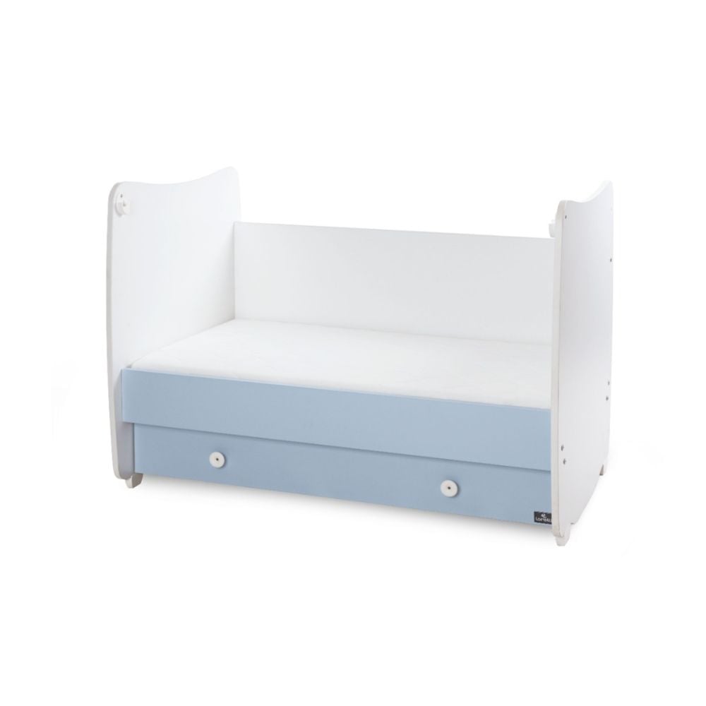 Patut balansoar, transformabil, Lorelli Dream 60 x 120 cm, White Baby Blue