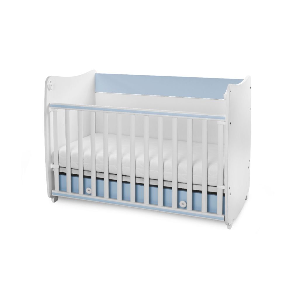 Patut balansoar, transformabil, Lorelli Dream 60 x 120 cm, White Baby Blue