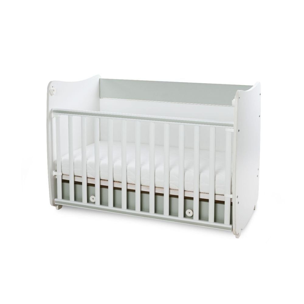 Patut balansoar, transformabil, Lorelli Dream 60 x 120 cm, White Milky Green