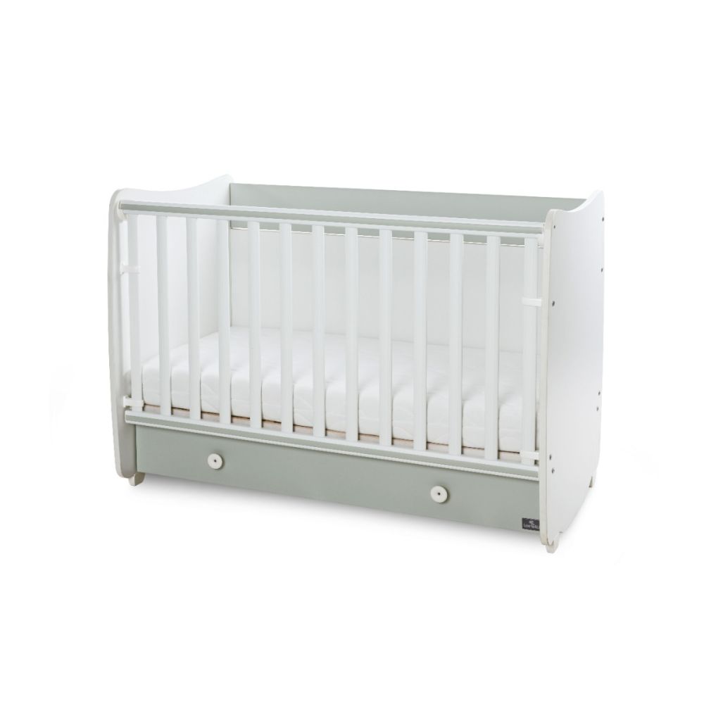 Patut balansoar, transformabil, Lorelli Dream 60 x 120 cm, White Milky Green