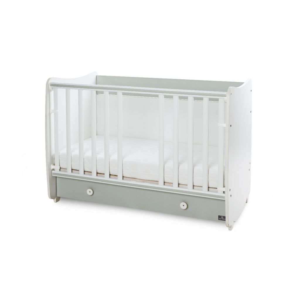 Patut balansoar, transformabil, Lorelli Dream 60 x 120 cm, White Milky Green