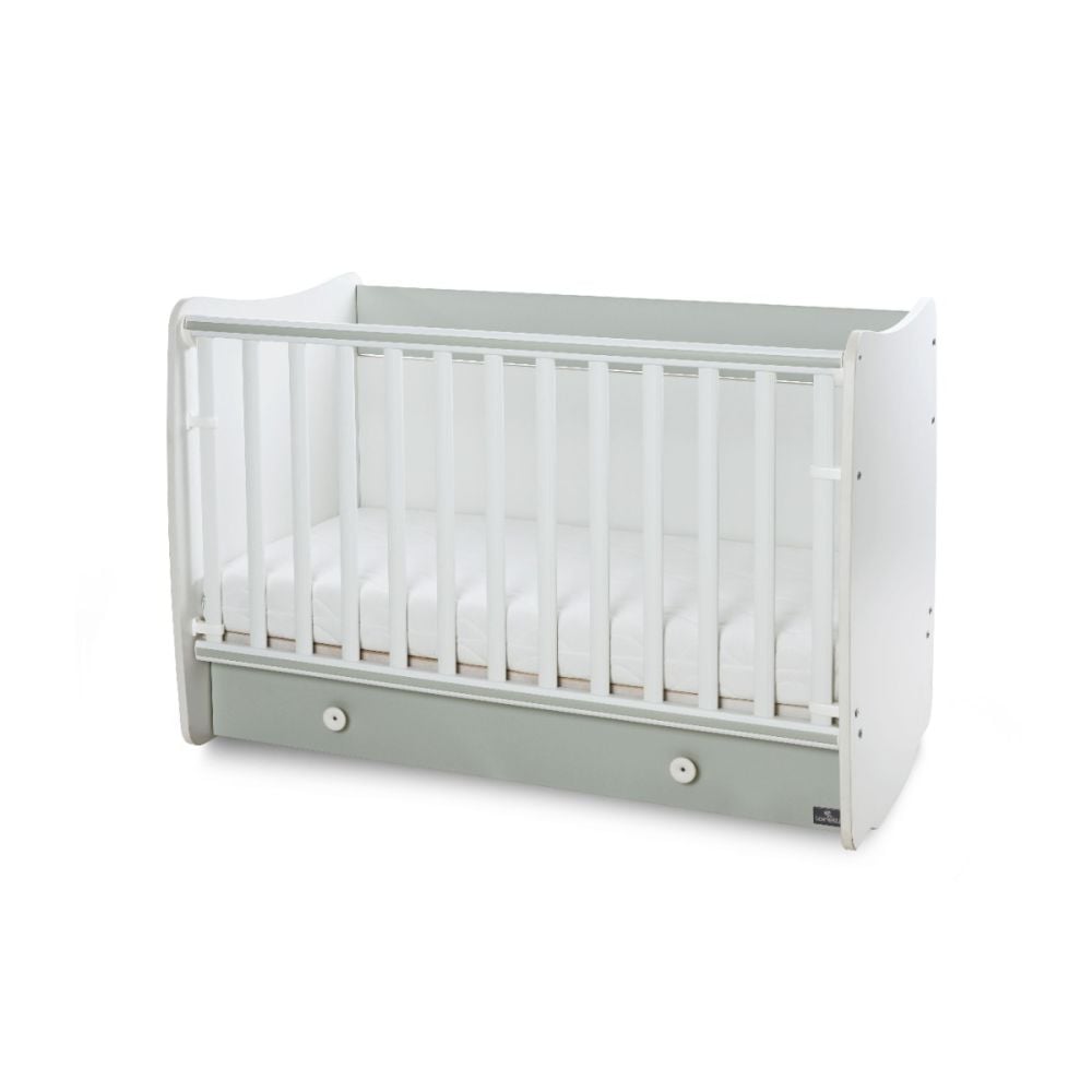 Patut balansoar, transformabil, Lorelli Dream 60 x 120 cm, White Milky Green