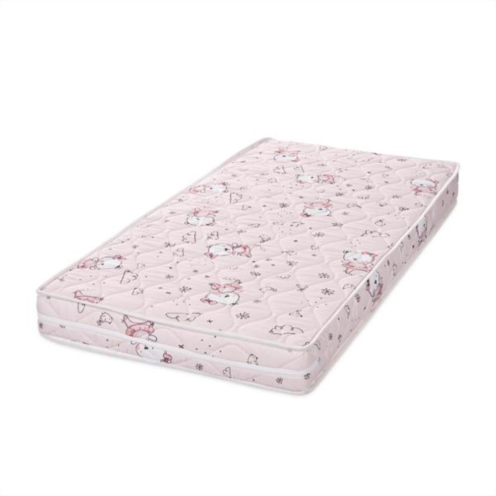 Saltea pat, spuma elastica, Lorelli Relax, 60 x 120 x 10 cm, Pink Ballerina Bear