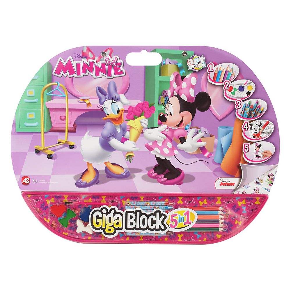 Set desen si accesorii Disney Minnie Giga Block 5 in 1