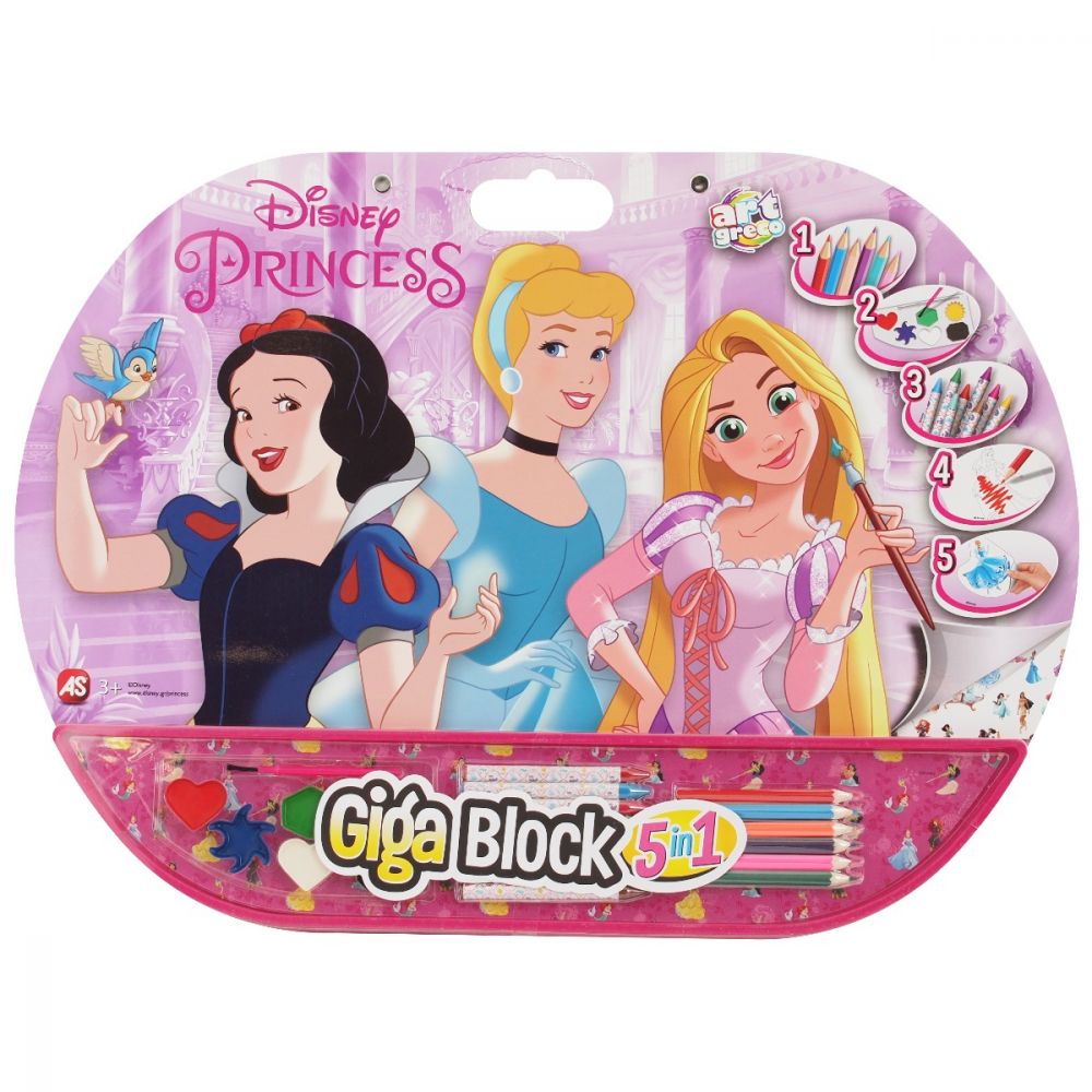 Set desen si accesorii Disney Princess Giga Block 5 in 1