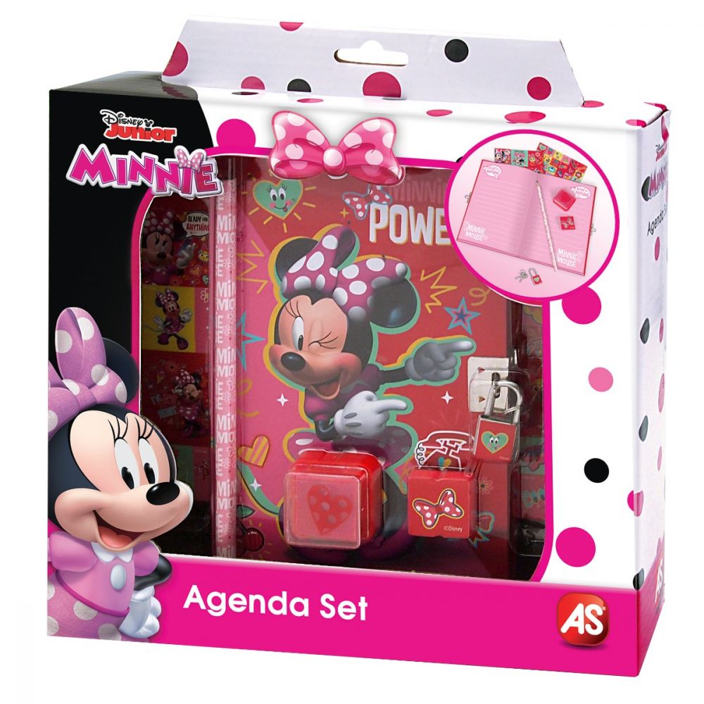 Set Agenda cu lacat si accesorii Disney Minnie Mouse