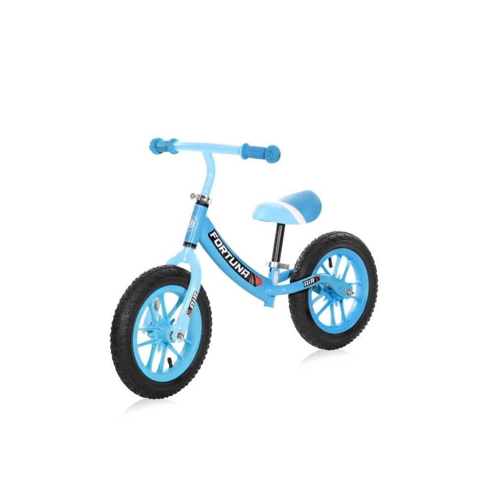 Bicicleta de echilibru, 2-5 ani, 12 inch, anvelope gonflabile, leduri, Lorelli Fortuna Air, Light Dark Blue
