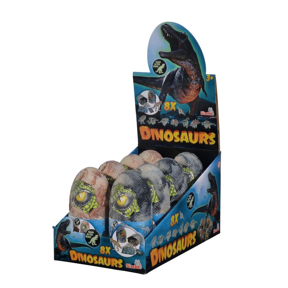 Figurina dinozaur fluorescent in ou Simba, Styracosaurus, 10 cm