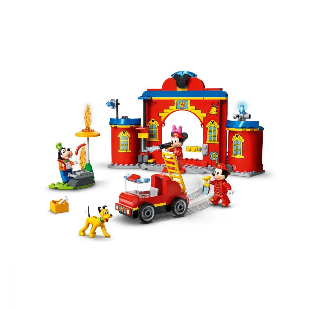 LEGO® Mickey And Friends - Statia si camionul de pompieri ale lui Mickey si prietenii sai (10776)