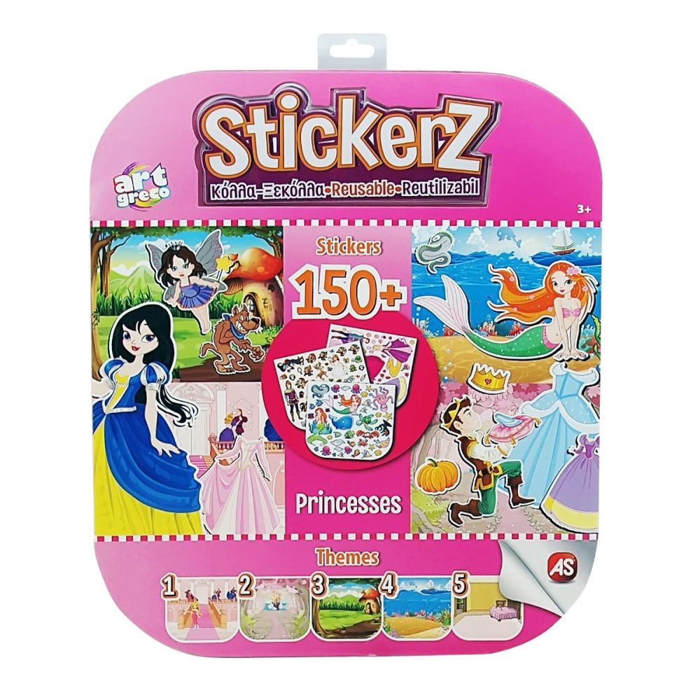 Autocolante reutilizabile Disney Princess, 150 buc
