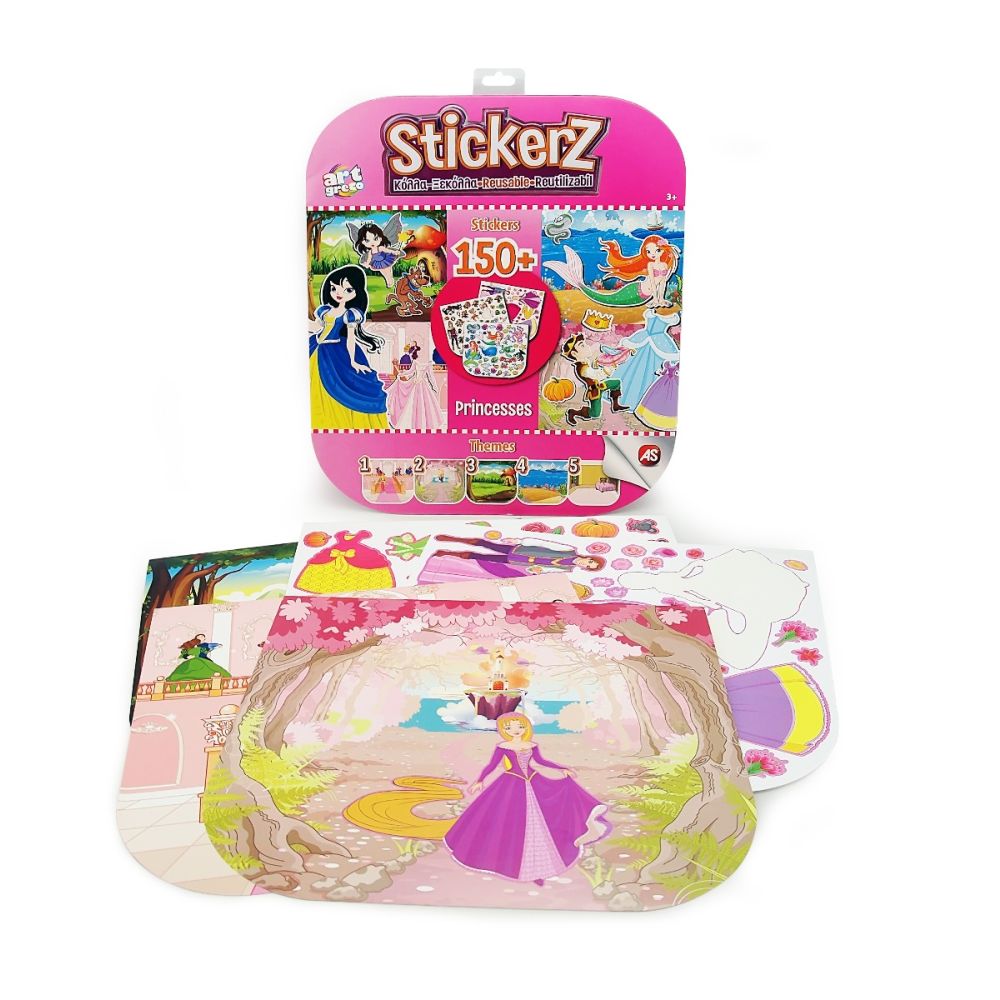 Autocolante reutilizabile Disney Princess, 150 buc