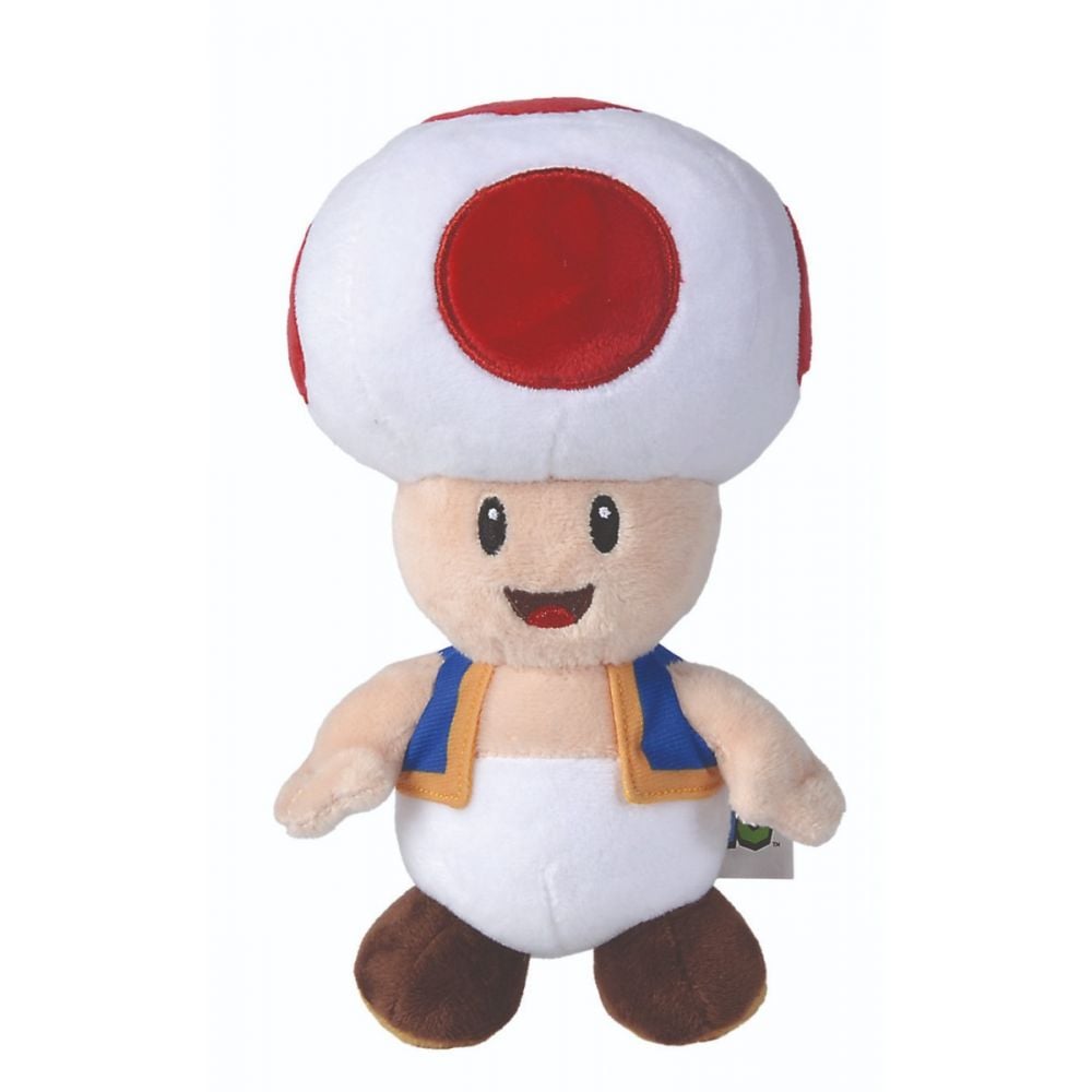 Jucarie de plus Super Mario, Ciupercuta Toad, 20 cm