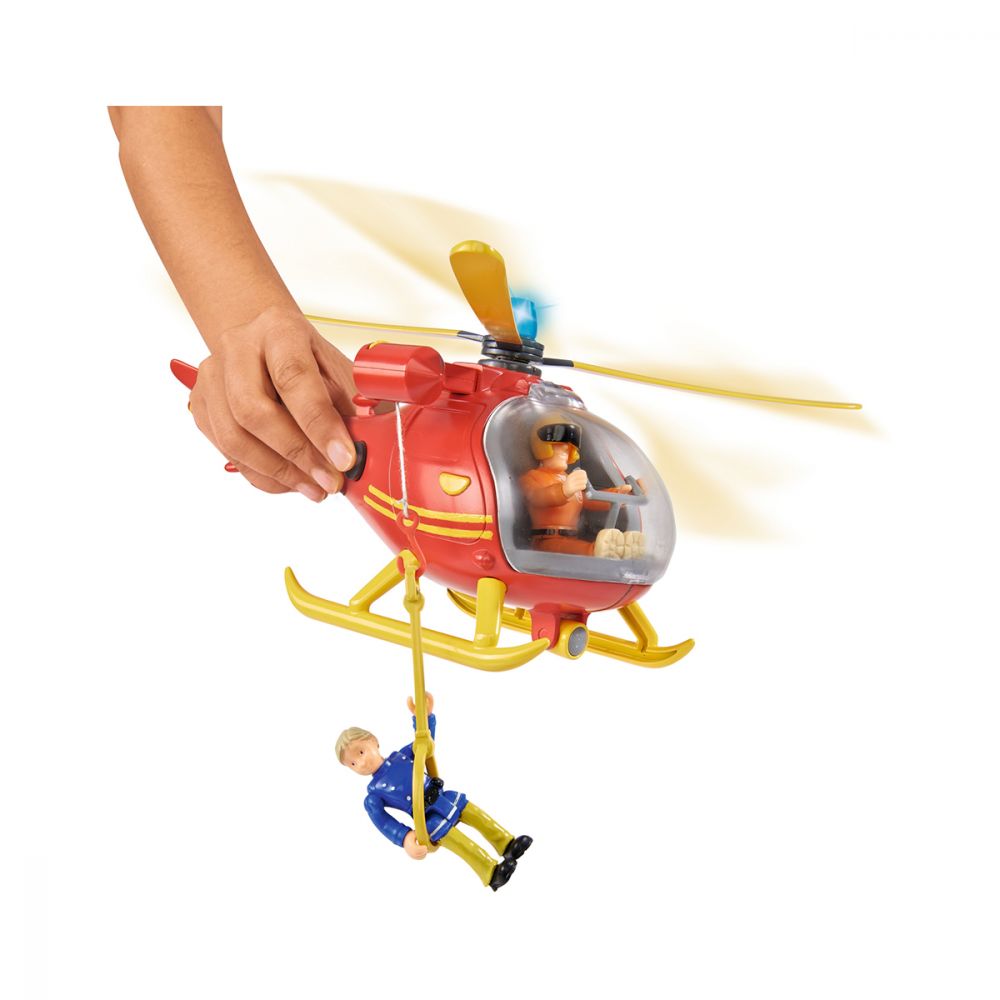 Set figurina articulata Pompierul Sam, Wallaby cu elicopter