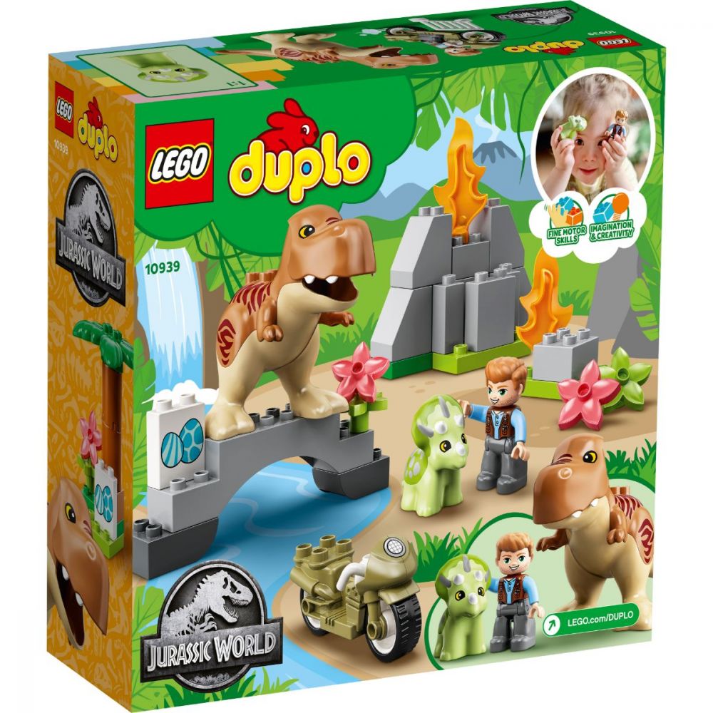 LEGO® Duplo - Evadarea dinozaurilor T. Rex si Tricerato (10939)