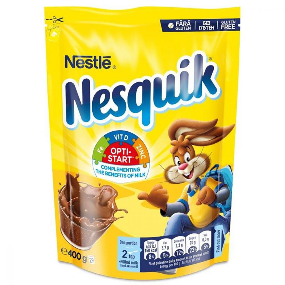 Cacao instant cu vitamine si minerale Nestle Nesquik, 400 g