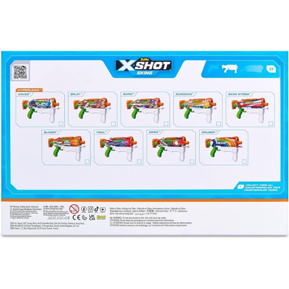 Pistol cu apa cu incarcare rapida, X-Shot Hyperload, Waves