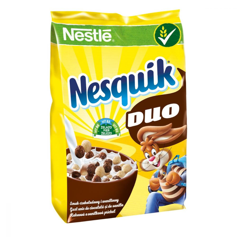 Cereale pentru mic dejun Nestle Nesquik Duo, 460 g