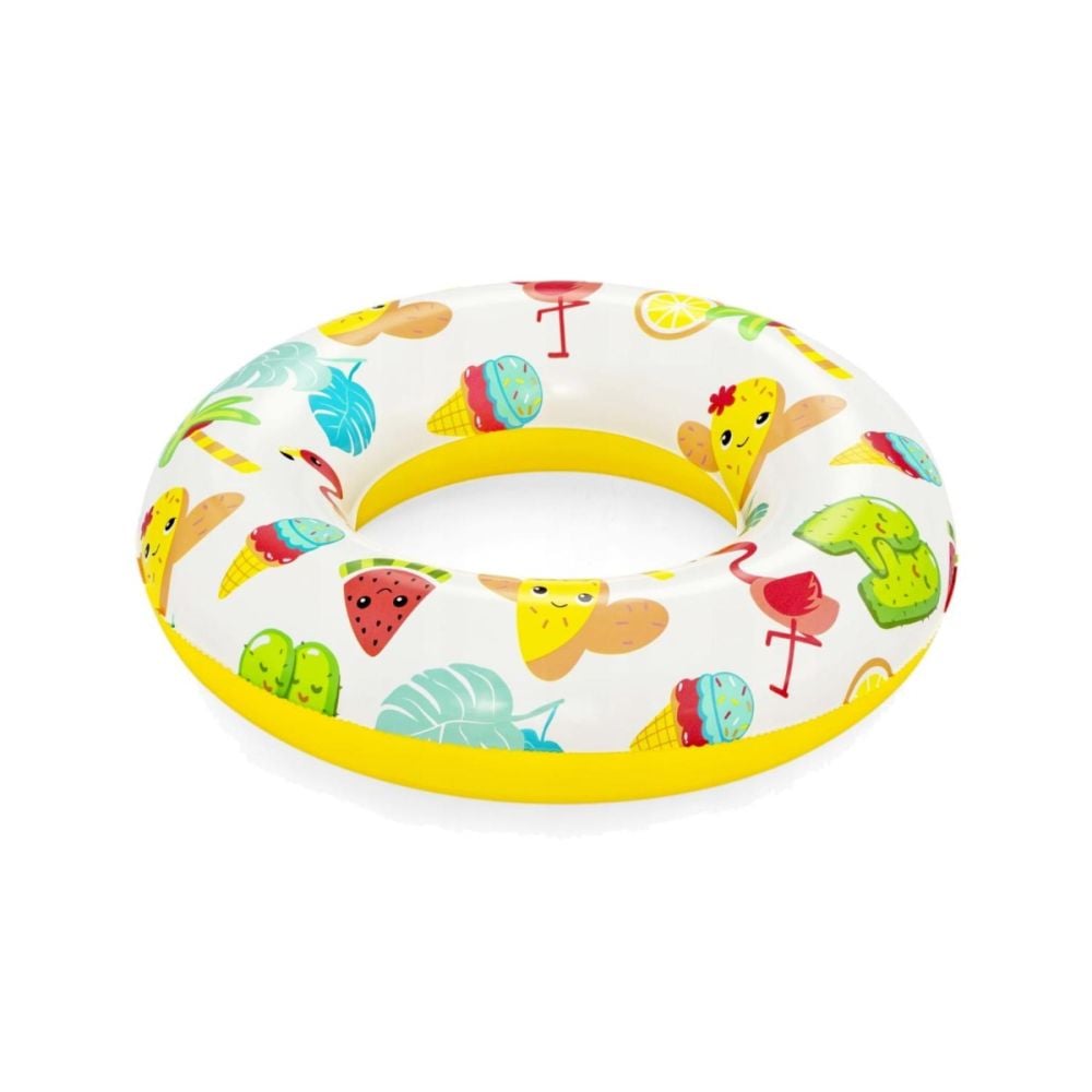 Set piscina gonflabila cu 2 inele Bestway, 122 x 20 cm