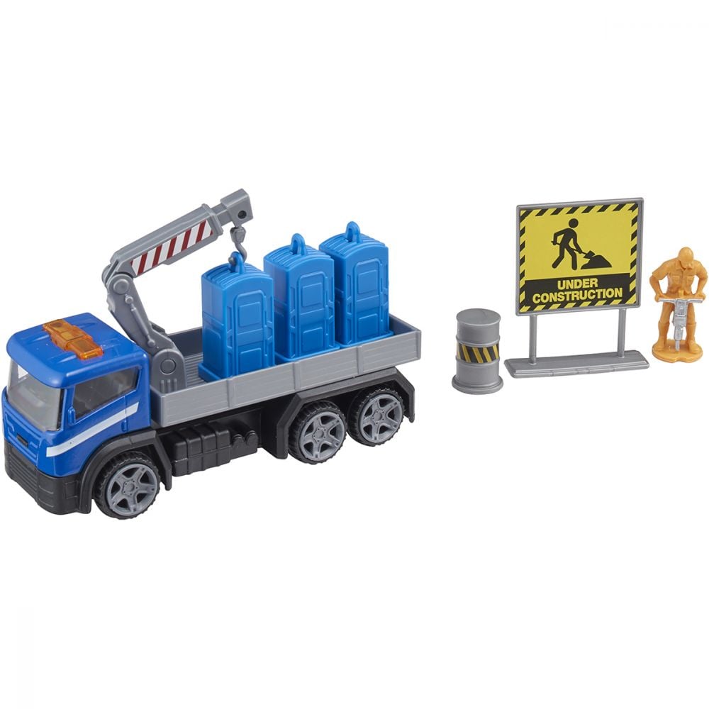 Camion cu accesorii de constructie Teamsterz, Albastru