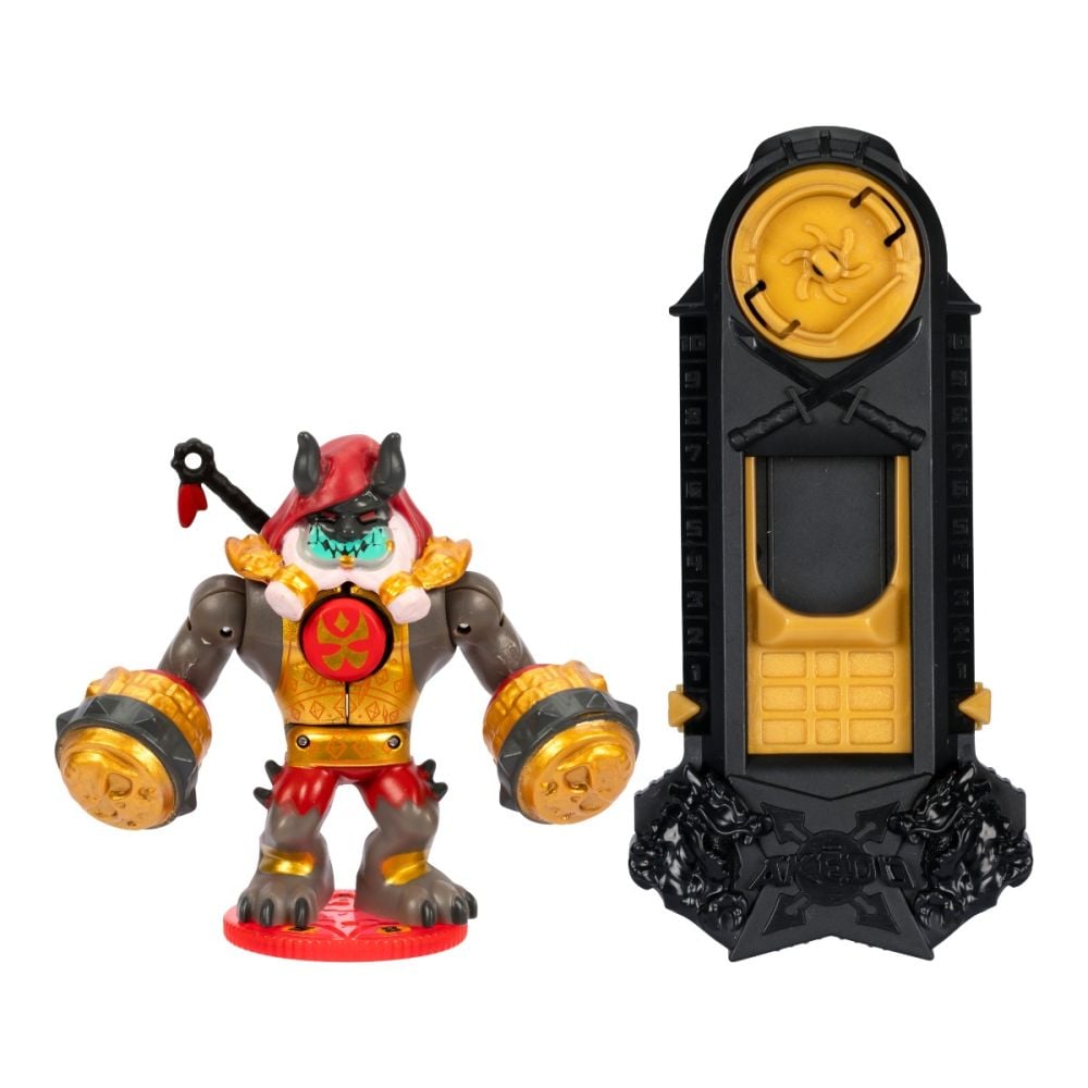 Figurina cu accesorii, Akedo, Ninja Fury, Mini Battling Action Warriors, S7