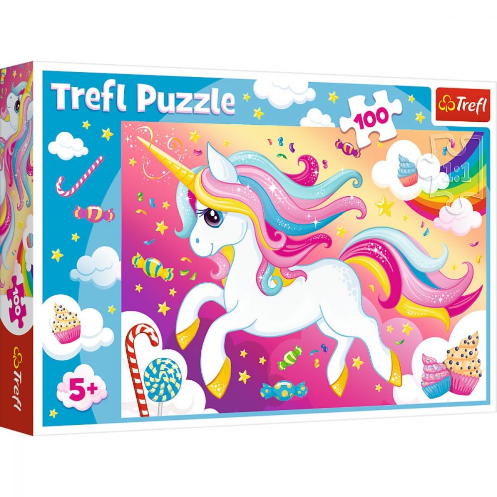 Puzzle 100 piese, Trefl, Unicornul frumos