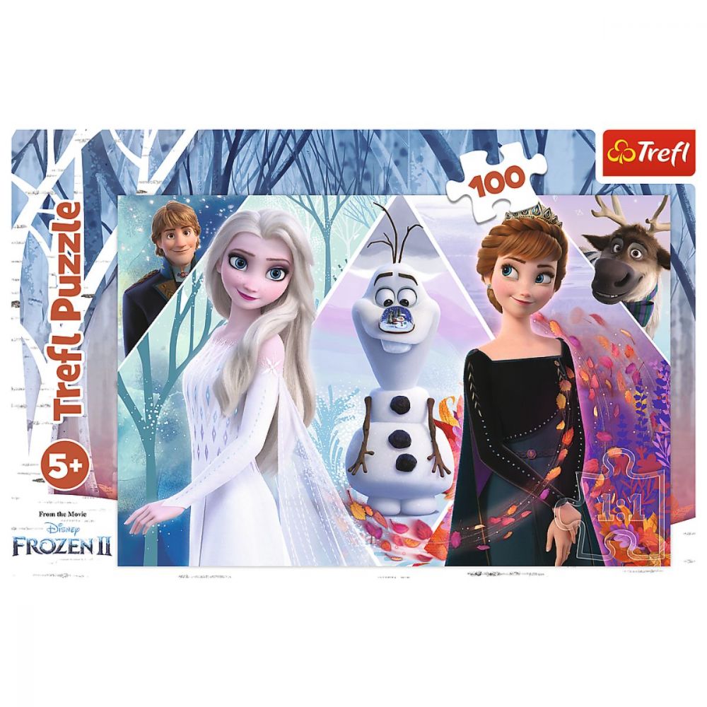 Puzzle 100 piese, Trefl, Taramul fermecat, Disney Frozen 2
