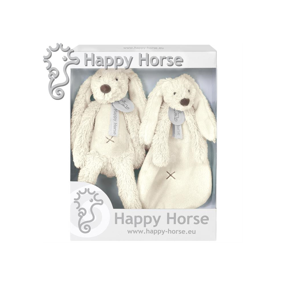 Set jucarii de plus Happy Horse, Iepurasul Richie Ivory, 33 cm