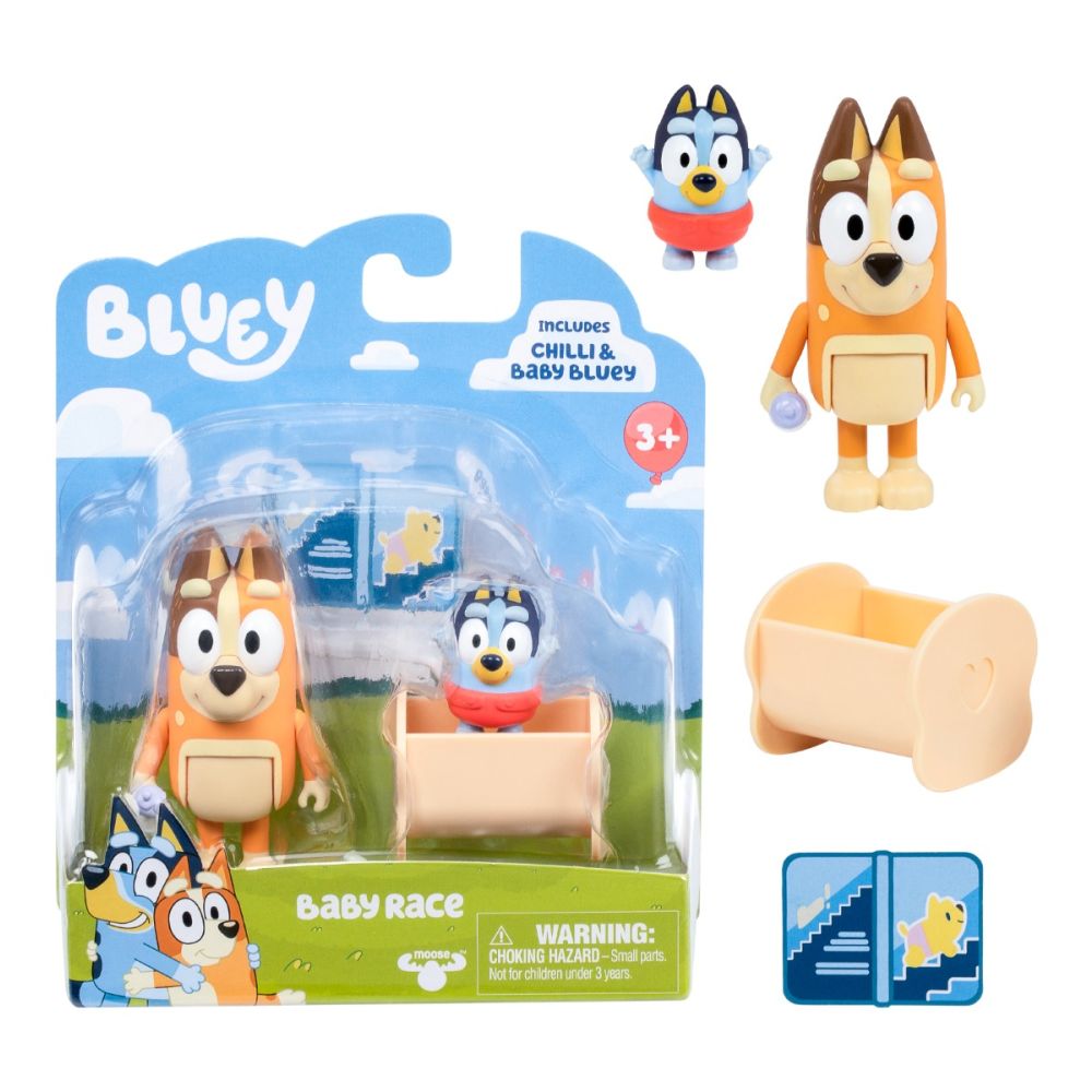 Set 2 figurine, Baby Bluey si Chilli