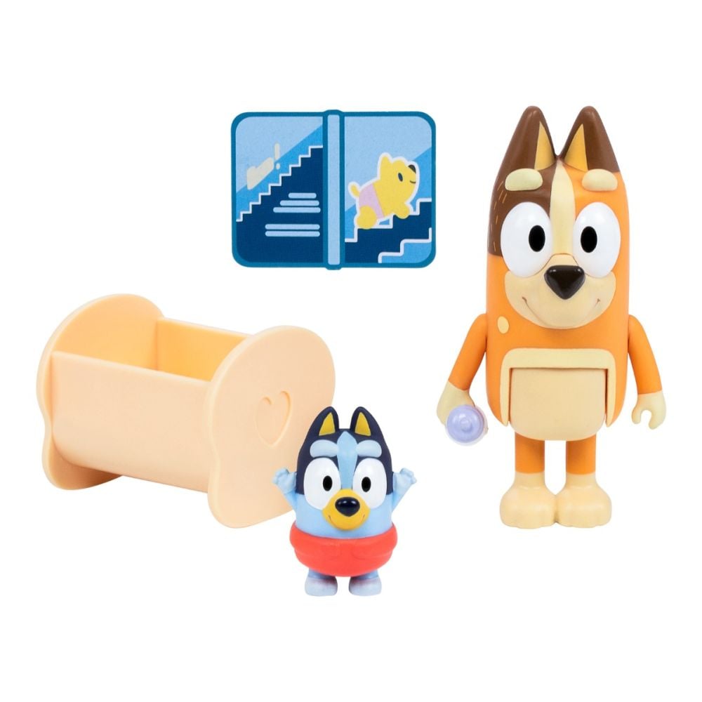 Set 2 figurine, Baby Bluey si Chilli